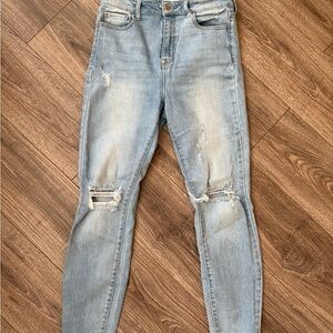 Cello Light Blue Distressed Skinny Jeans